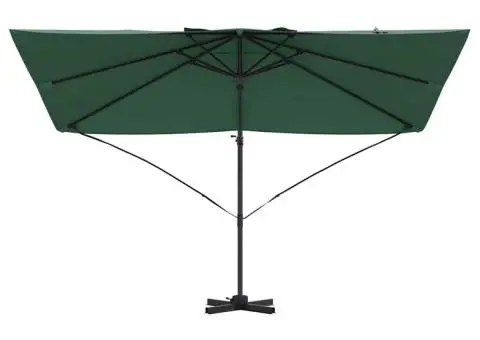 Parasol cantilever Roma verde 352x251x260 cm din aluminiu - 5/5