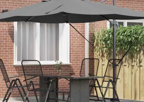 Parasol cantilever Roma antracit, dimensiuni 352x251x260 cm, din aluminiu - 1/5