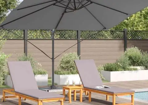 Parasol cantilever Roma antracit, dimensiuni 352x251x260 cm, din aluminiu - 4/5