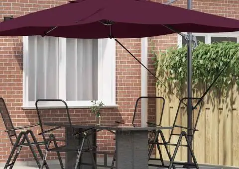 Parasol cantilever Roma , roșu Bordeaux, 352x251x260 cm, din aluminiu - 1/5
