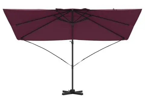 Parasol cantilever Roma , roșu Bordeaux, 352x251x260 cm, din aluminiu - 5/5