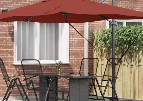 Parasol Cantilever Roma – , Terracotta, 352x251x260 cm, din aluminiu - 1/5
