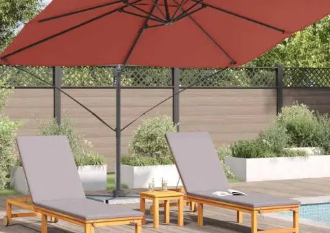 Parasol Cantilever Roma – , Terracotta, 352x251x260 cm, din aluminiu - 4/5