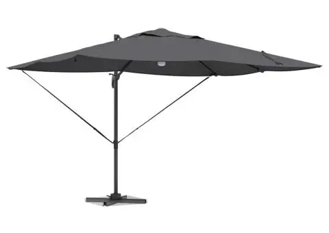Umbrela Roma cantilever cu LED-uri, antracit, 352x251x265 cm, din aluminiu. - 3/5