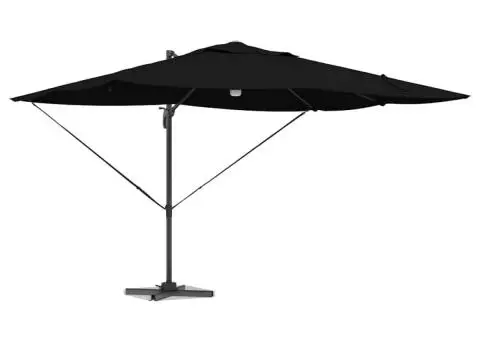 Umbrela Cantilever Roma cu LED-uri Negru, Dimensiuni: 352x251x265 cm, din Aluminiu. - 3/5