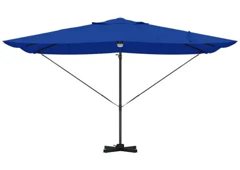 Umbrela cantilever Roma cu LED-uri, albastră, dimensiuni 352x251x265 cm, din aluminiu. - 5/5