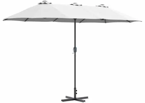 Parasol de Grădină Nisipiu 380 x 196 x 235 cm - 2/5