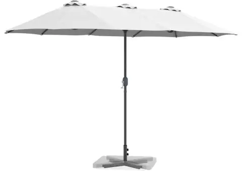 Parasol de Grădină Nisipiu 380 x 196 x 235 cm - 3/5
