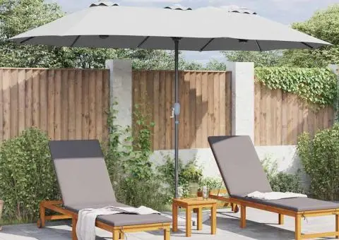 Parasol de Grădină Nisipiu 380 x 196 x 235 cm - 4/5