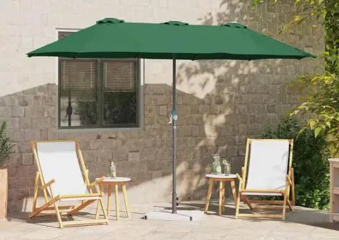 Parasol de Grădină Verde 380 x 196 x 235 cm - 1/5