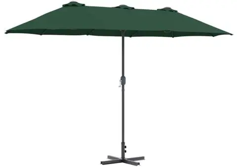 Parasol de Grădină Verde 380 x 196 x 235 cm - 2/5