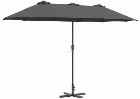 Parasol de Grădină Antracit 380 x 196 x 235 cm - 2/5