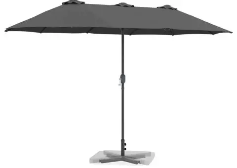 Parasol de Grădină Antracit 380 x 196 x 235 cm - 3/5