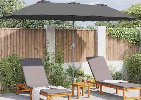 Parasol de Grădină Antracit 380 x 196 x 235 cm - 4/5