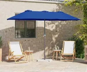 vidaXL Parasol de Grădină albastru 380 x 196 x 235 cm