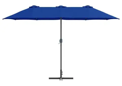 Parasol de Grădină albastru 380 x 196 x 235 cm - 5/5