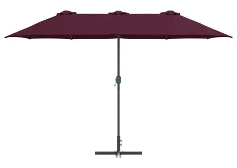 Parasol de Grădină Roșu bordo 380 x 196 x 235 cm - 5/5