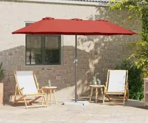 vidaXL Parasol de Grădină Terracota 380 x 196 x 235 cm
