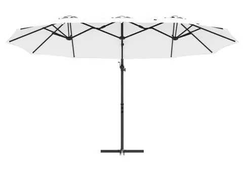 Parasol cu braț cantilever pentru grădină cu blocare Nisipiu - 5/5