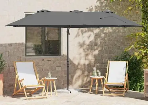 Parasol cu braț cantilever pentru grădină cu blocare Antracit - 1/5