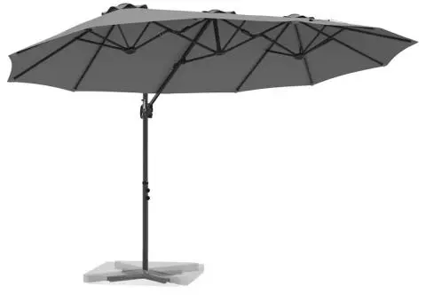 Parasol cu braț cantilever pentru grădină cu blocare Antracit - 3/5