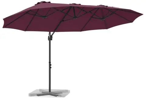 Parasol cu braț cantilever pentru grădină Roșu bordo mare - 3/5