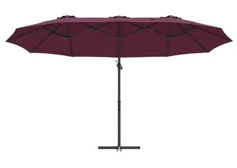 Parasol cu braț cantilever pentru grădină Roșu bordo mare - 5/5