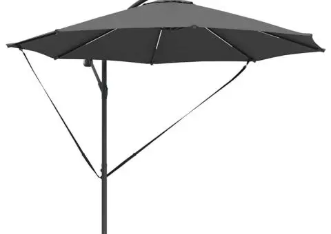 Parasol banana cu brațe cu blocare Antracit 294 x 294 x 248 cm - 2/5