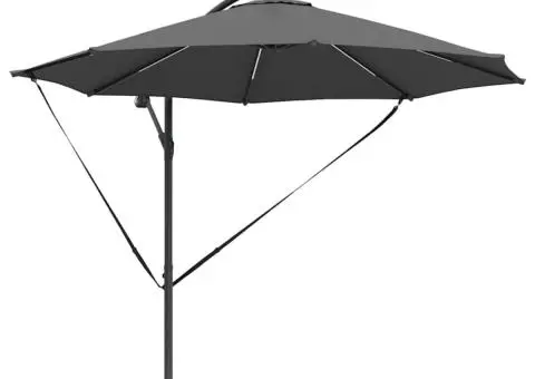 Parasol banana cu brațe cu blocare Antracit 294 x 294 x 248 cm - 3/5