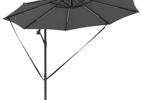 Parasol banana cu brațe cu blocare Antracit 294 x 294 x 248 cm - 4/5
