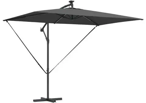 Parasol banana cu brațe cu blocare Antracit 294 x 200 x 254 cm - 2/5