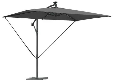 Parasol banana cu brațe cu blocare Antracit 294 x 200 x 254 cm - 3/5