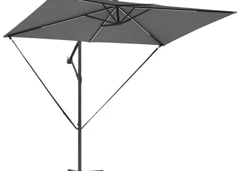 Parasol banana cu brațe cu blocare Antracit 294 x 200 x 254 cm - 4/5
