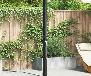 vidaXL duș solar de grădină cu robinet, 217 cm, 20 L