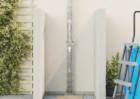 Duș solar exterior cu cap de duș portabil, 217 cm, 20 L - 4/5