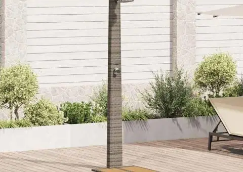 Duș de grădină Gri 60x80x214 cm Rășină Poly - 1/5