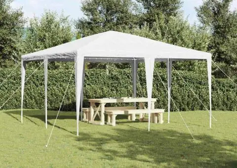 Cort de petrecere alb 4x4 m PE - 1/5