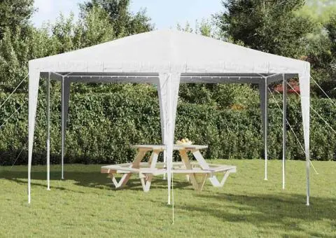 Cort de petrecere alb 4x4 m PE - 4/5