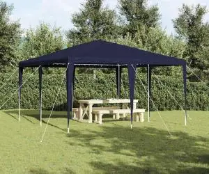 vidaXL Cort de petrecere Albastru 4x4 m PE