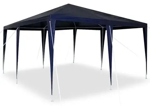 Cort de petrecere Albastru 4x4 m PE - 3/5