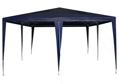 Cort de petrecere Albastru 4x4 m PE - 5/5