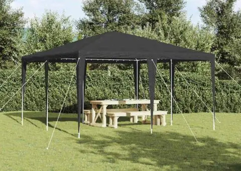 Cort de petrecere antracit 4x4 m PE - 1/5
