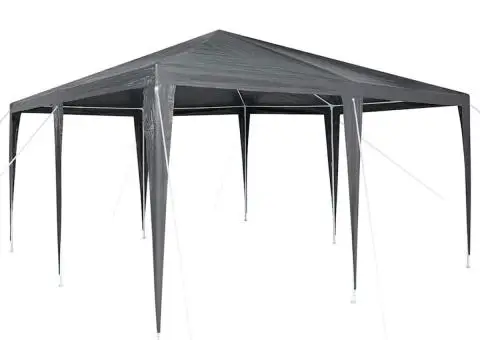 Cort de petrecere antracit 4x4 m PE - 2/5
