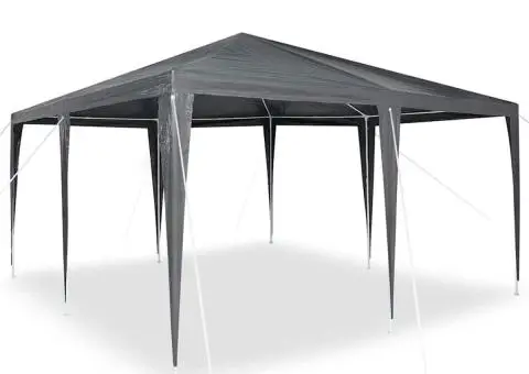 Cort de petrecere antracit 4x4 m PE - 3/5