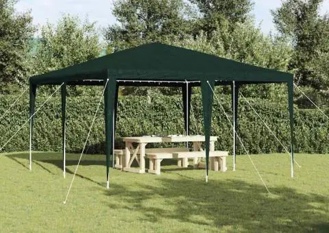 Cort de petrecere Verde 4x4 m PE - 1/5