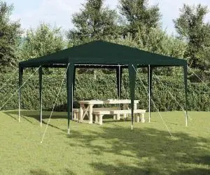 vidaXL Cort de petrecere Verde 4x4 m PE