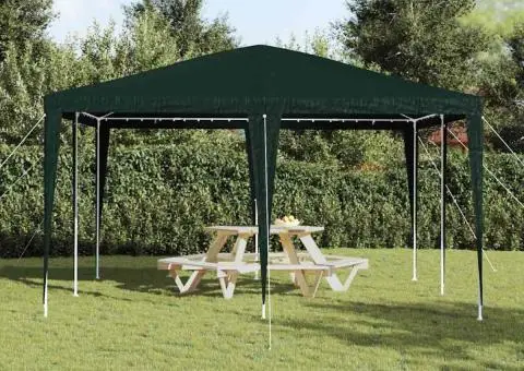 Cort de petrecere Verde 4x4 m PE - 4/5