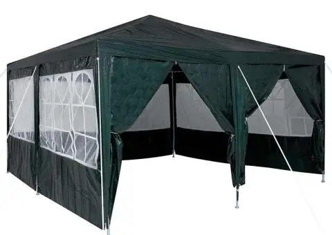 Cort de petrecere cu 8 pereți verzi 4x4 m PE - 2/5