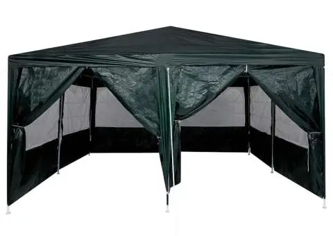 Cort de petrecere cu 8 pereți verzi 4x4 m PE - 5/5