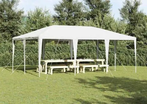 Cort de Petrecere Alb 6x4 m PE - 1/5